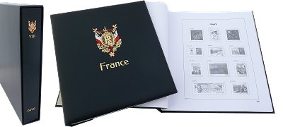 Albums préimprimés DAVO Luxe France 1849 à nos jours avec reliures et étuis assortis