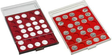Médailliers MB à cases circulaires pour monnaies (sans capsule)