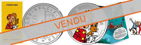 Commémorative 5 euros Argent Belgique 2013 Belle Épreuve - 75 ans de Spirou en couleur