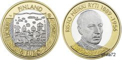 Commémorative 5 euros Finlande 2017 UNC - Risto Ryti