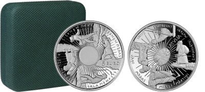 Commémorative 5 euros Argent Lettonie 2014 Belle Épreuve - Les 4 saisons