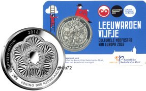 Commémorative 5 euros Pays-Bas 2018 Coincard - Leeuwarden