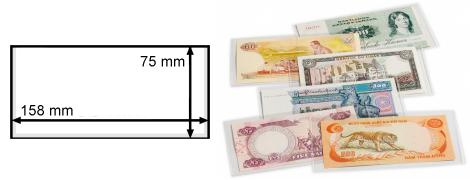 Pochettes de protection pour billets de banque jusqu'à 170 x 86 mm - paquet de 50