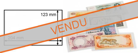 Pochettes de protection pour billets de banque jusqu'à 204 x 123 mm - paquet de 50