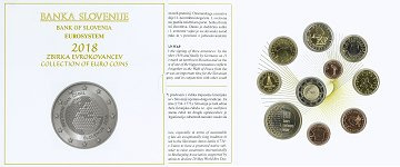 Coffret série monnaies euro Slovénie 2018 BU