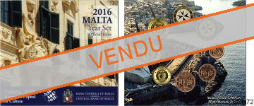 Coffret série monnaies euro Malte 2016 set Valletta BU - 8 pièces avec lettre atelier F