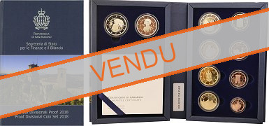 Coffret série monnaies euro Saint-Marin 2018 BE - 10 pièces série + 2 euros Tintoretto et Bernini