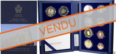 Coffret série monnaies euro Saint-Marin 2017 BE - 10 pièces série + 2 euros Giotto et Tourisme durable