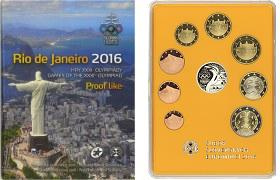 Coffret série monnaies euro Slovaquie 2016 Belle Epreuve - Rio de Janeiro