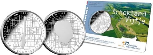 Commémorative 5 euros Pays-Bas 2018 Coincard - Schokland