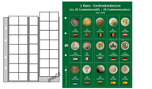 Feuille préimprimée numismatique PREMIUM 2 euros commémoratives 2017-2018 - 1ère partie