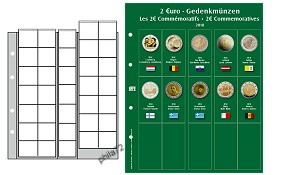 Feuille préimprimée numismatique PREMIUM 2 euros commémoratives 2018 - 3ème partie