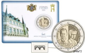 Commémorative 2 euros Luxembourg 2019 BU Coincard avec poinçon - Grande-Duchesse Charlotte