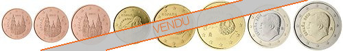 Série complète pièces 1 cent à 2 euros Espagne année 2021 UNC