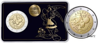 Commémorative 2 euros France 2019 BU Monnaie de Paris - Coincard version Astérix & Idéfix