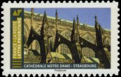 Notre Dame de Strasbourg 2019 tirage autoadhésif - TVP 20g - lettre prioritaire multicolore provenant de feuille entreprise (support blanc)