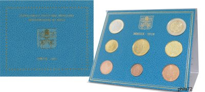 Coffret série monnaies euros Vatican 2019 BU - Armoiries du pape François