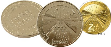 Médaille souvenir de la Monnaie de Paris - Ligne de départ 24 heures du Mans 2019