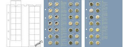 Feuilles préimprimées numismatiques CARAVELLE 2 euros commémoratives 2018 avec ateliers allemands