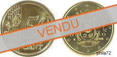 Pièce officielle de 50 cents euro Vatican 2018 UNC - Armoiries