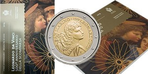Commémorative 2 euros Saint-Marin 2019 BU - Léonard de Vinci