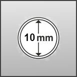 Capsules carrées QUADRUM MINI pour monnaie de 10 mm - boite de 10