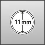 Capsules carrées QUADRUM MINI pour monnaie de 11 mm - boite de 10