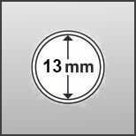 Capsules carrées QUADRUM MINI pour monnaie de 13 mm - boite de 10