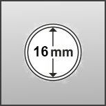 Capsules carrées QUADRUM MINI pour monnaie de 16 mm - boite de 10