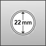 Capsules carrées QUADRUM MINI pour monnaie de 22 mm - boite de 10