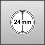 Capsules carrées QUADRUM MINI pour monnaie de 24 mm - boite de 10