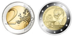 Commémorative 2 euros Belgique 2019 UNC - EMI 25 ans Institut monétaire européen