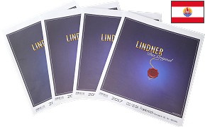 Feuilles préimprimées LINDNER-T Polynésie 2021 avec pochettes recto verso