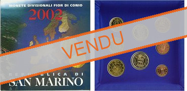 Coffret série monnaies euro Saint-Marin 2002 BU - 8 pièces