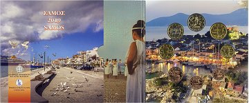 Coffret série monnaies euro Grèce 2019 BU - Tourisme à Samos