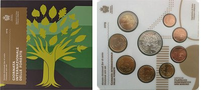 Coffret série monnaies euro Saint-Marin 2019 BU - 9 pièces avec 5 euros argent
