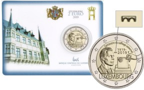 Commémorative 2 euros Luxembourg 2019 BU Coincard avec poinçon - 100 ans du suffrage universel