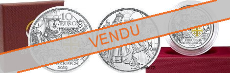 Commémorative 10 euros Argent Autriche 2019 BE - Godefroy de Bouillon série Chevalerie