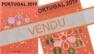 Coffret série monnaies euro Portugal 2019 en plaquette FDC - Poteries de l'Alto Alentejo
