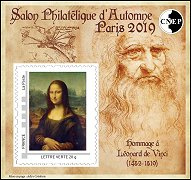 CNEP - Salon Philatélique d'automne PARIS 2019 - Léonard de Vinci