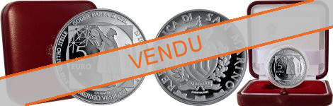Commémorative 5 euros Argent Saint-Marin 2012 BE - Amerigo Vespucci