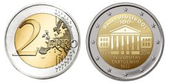 Commémorative 2 euros Estonie 2019 UNC - 100 ans Université de Tartu