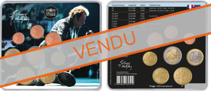 Coffret série monnaies euro France miniset 2019 BU - Johnny Hallyday Concert