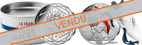 Commémorative 50 euros Argent Jean Paul Gaultier en couleur, Coq Marinière 2017 UNC - Monnaie de Paris