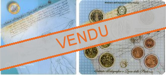 Coffret série monnaies euro Italie 2003 BU 1 cent à 2 euros + 5 euros argent