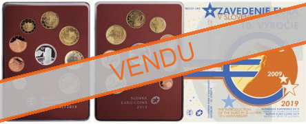 Coffret série monnaies euro Slovaquie 2019 Belle Epreuve - 10 ans de l'introduction de l'euro en Slovaquie