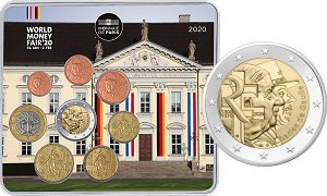 Coffret série monnaies euro France miniset 2020 BU - World Money Fair salon de Berlin
