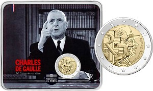 Commémorative 2 euros France 2020 BU Monnaie de Paris - Charles de Gaulle