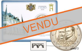 Commémorative 2 euros Luxembourg 2020 BU Coincard avec poinçon - 200 ans Prince Henri d'Orange