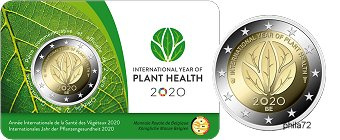 Commémorative 2 euros Belgique 2020 BU Coincard Version Française - Année internationale de la santé des plantes
